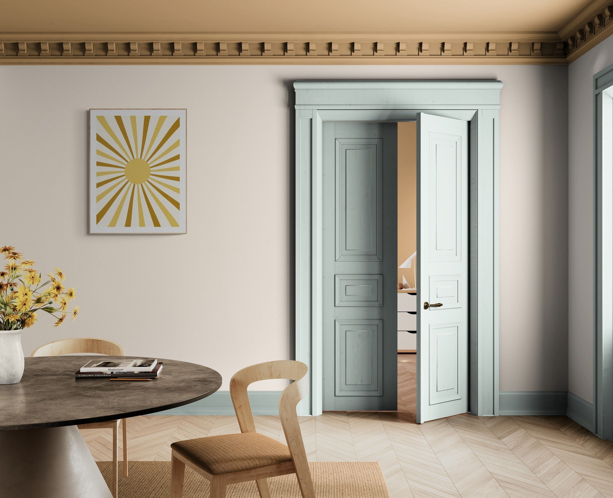 golden - retro - sunburst - wall - art - Arttivio™