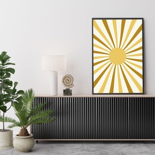 golden - retro - sunburst - wall - art - Arttivio™
