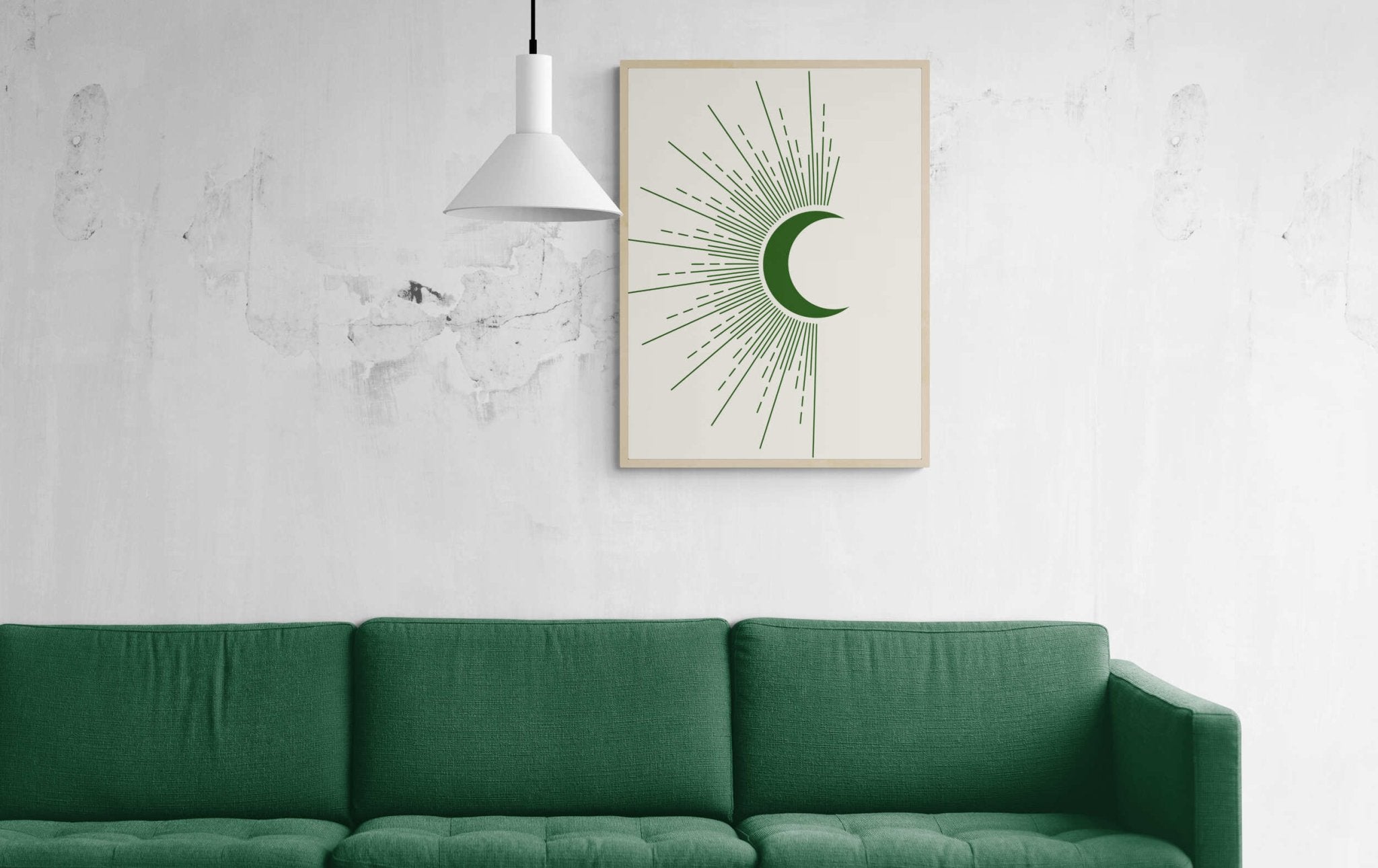 green - crescent - moon - celestial - burst - Arttivio™