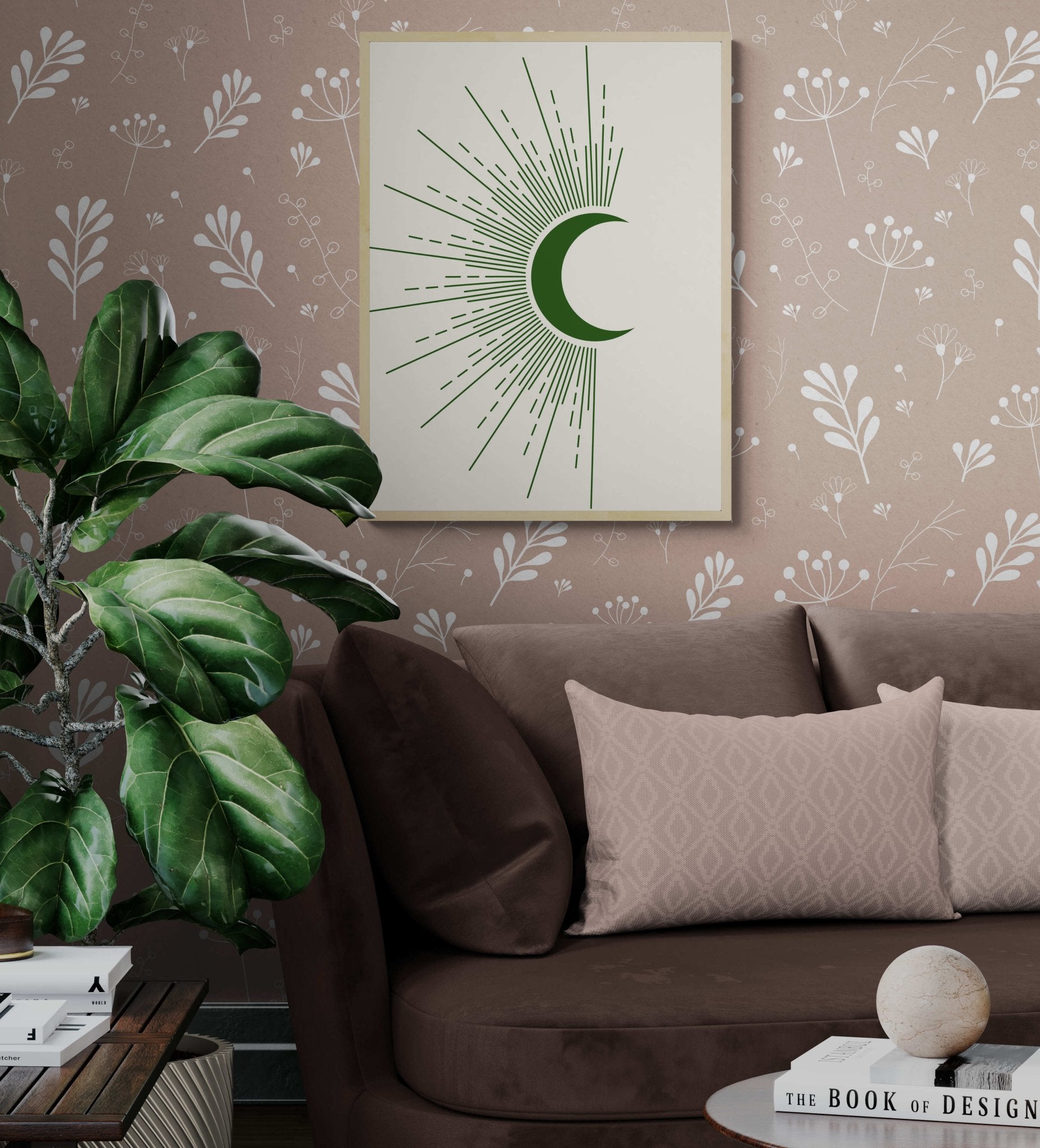 green - crescent - moon - celestial - burst - Arttivio™