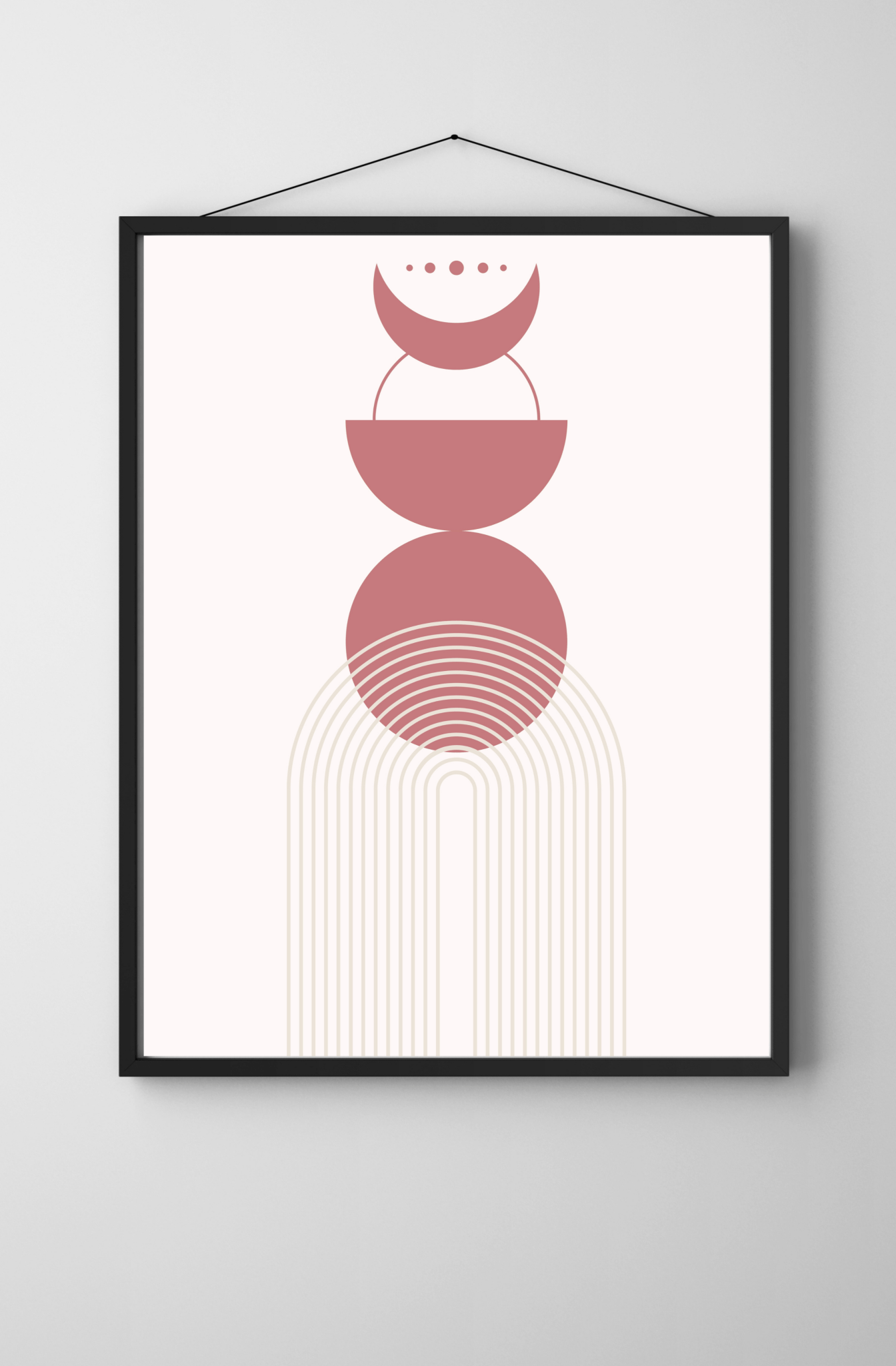 Lunar Arches: Minimal Boho Calm - Arttivio™