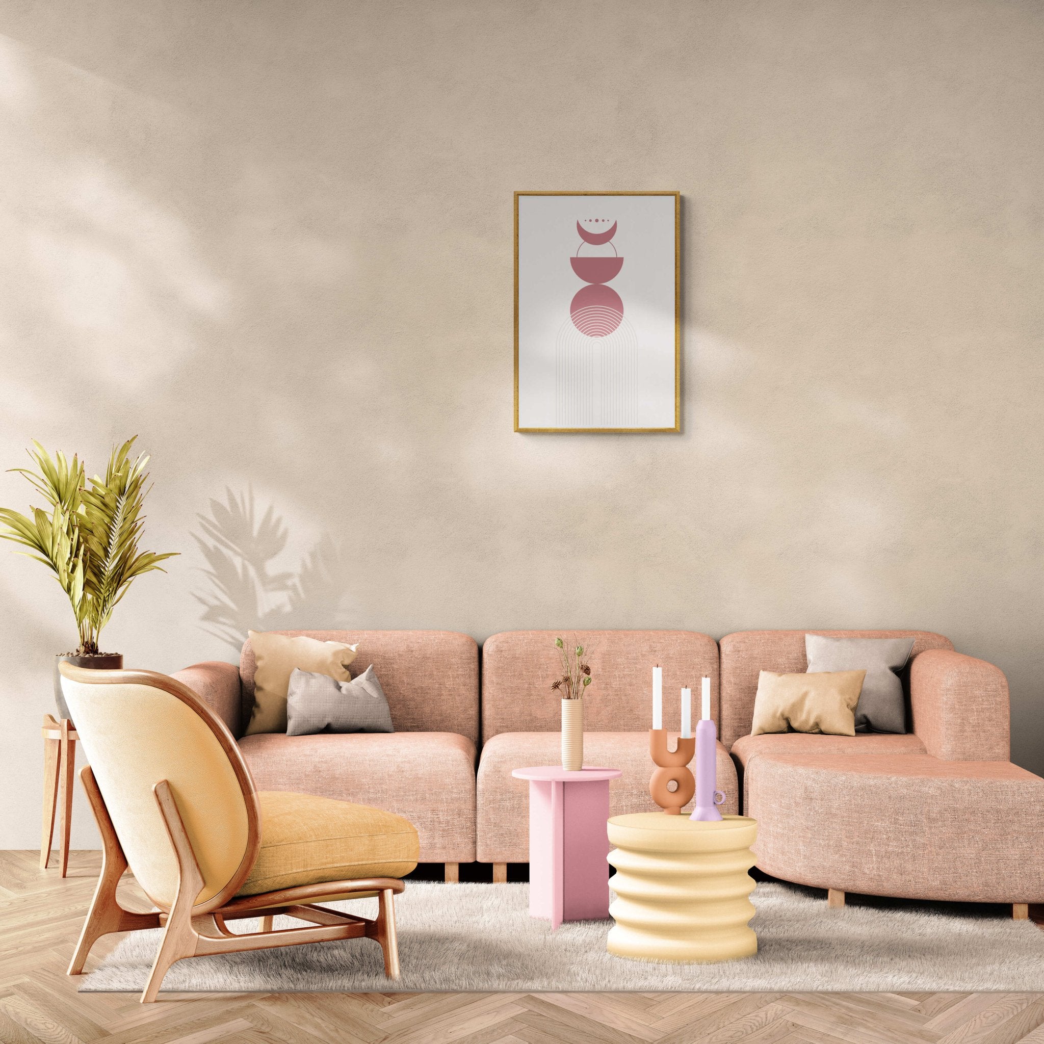 Lunar Arches: Minimal Boho Calm - Arttivio™