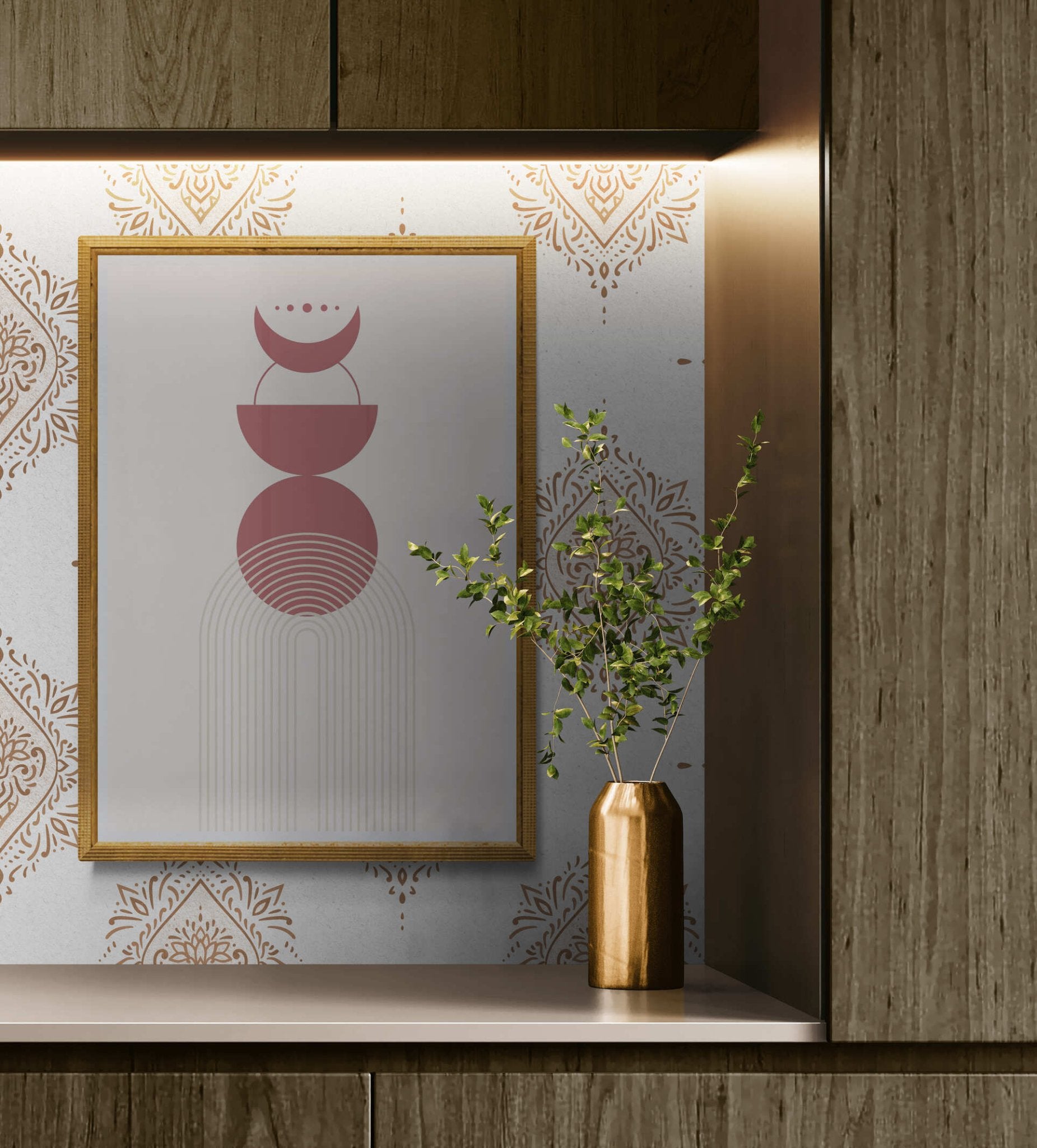 Lunar Arches: Minimal Boho Calm - Arttivio™