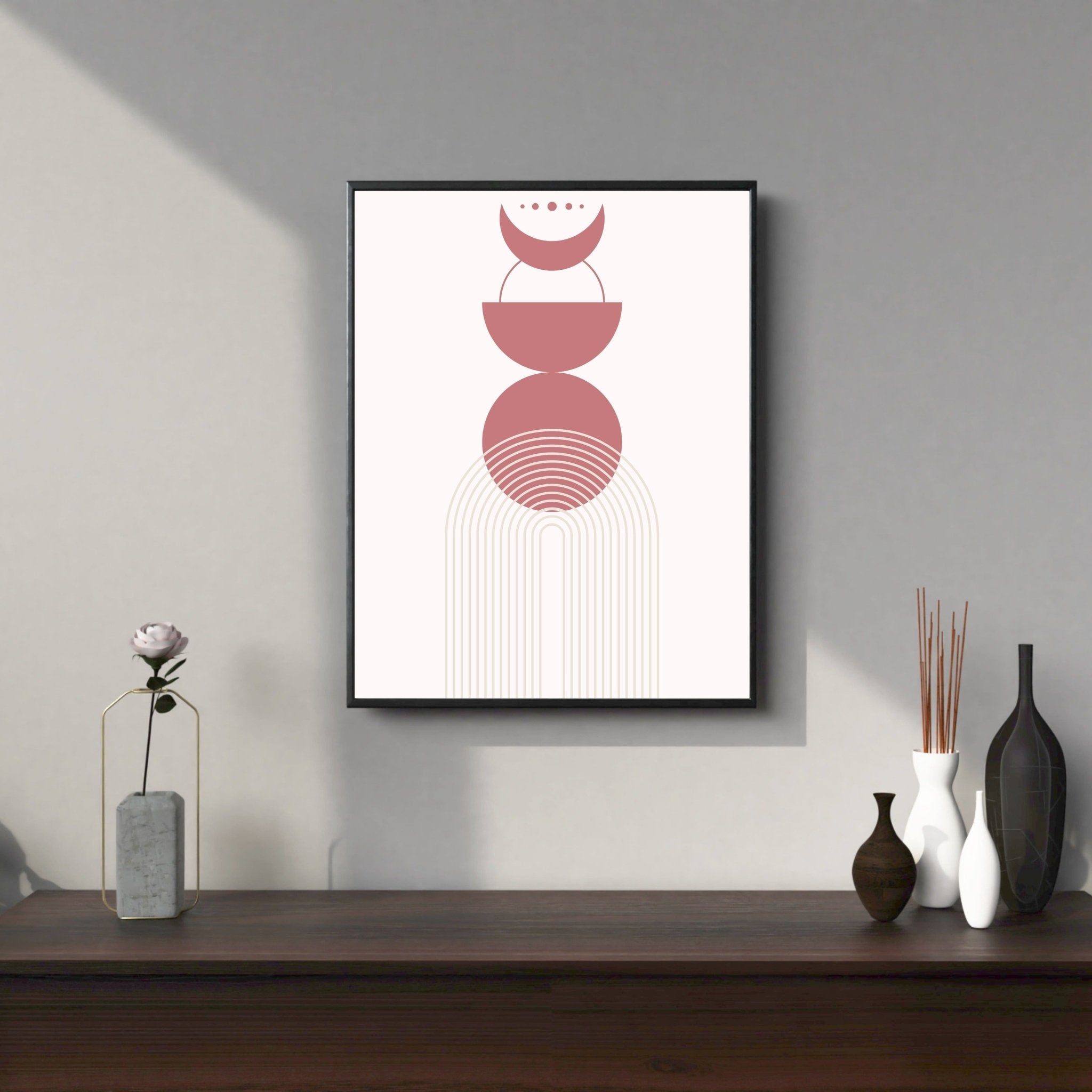Lunar Arches: Minimal Boho Calm - Arttivio™