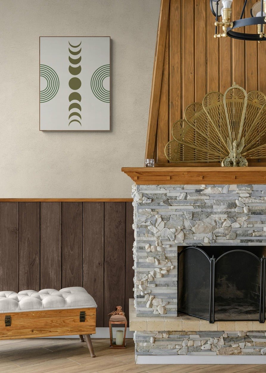 olive - moon - phases - concentric - arc - wall - art - Arttivio™