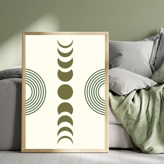 olive - moon - phases - concentric - arc - wall - art - Arttivio™