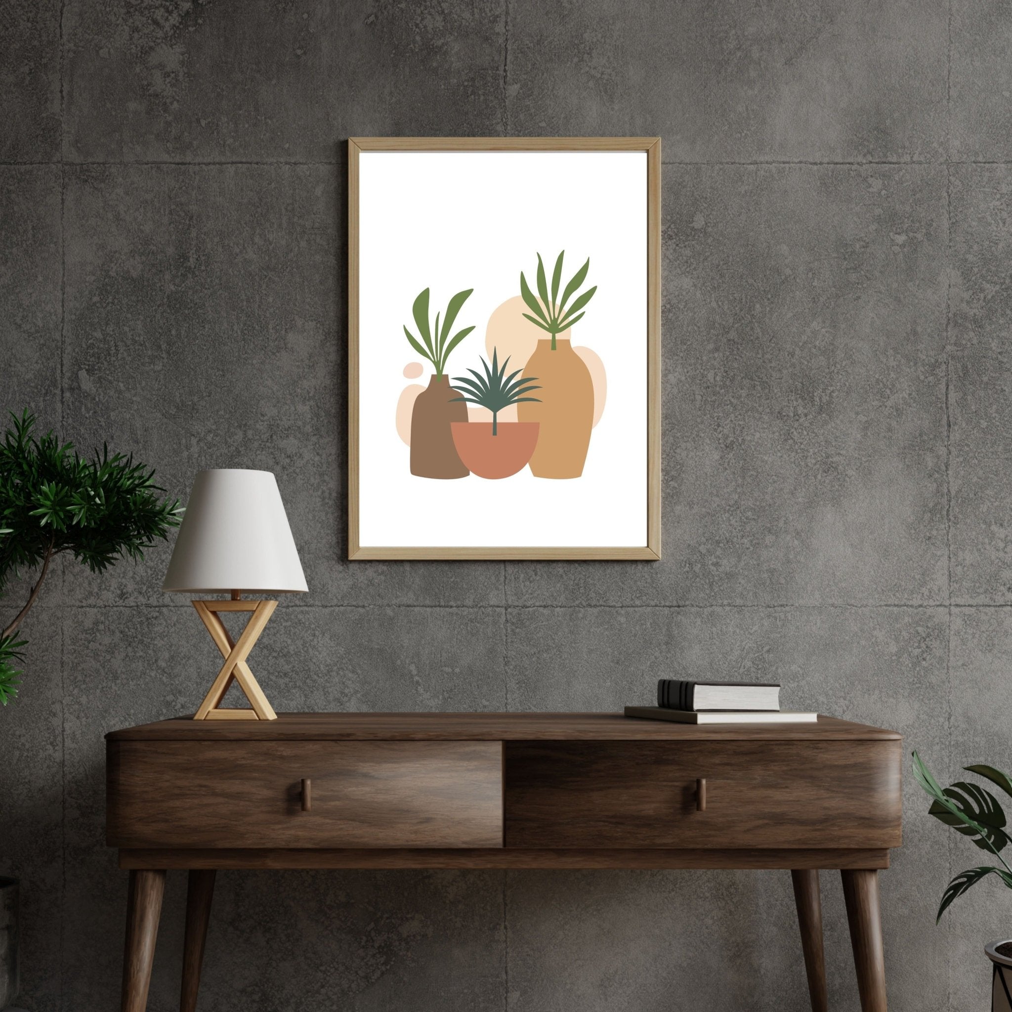 Potted Greens: Minimal Boho Still - Arttivio™