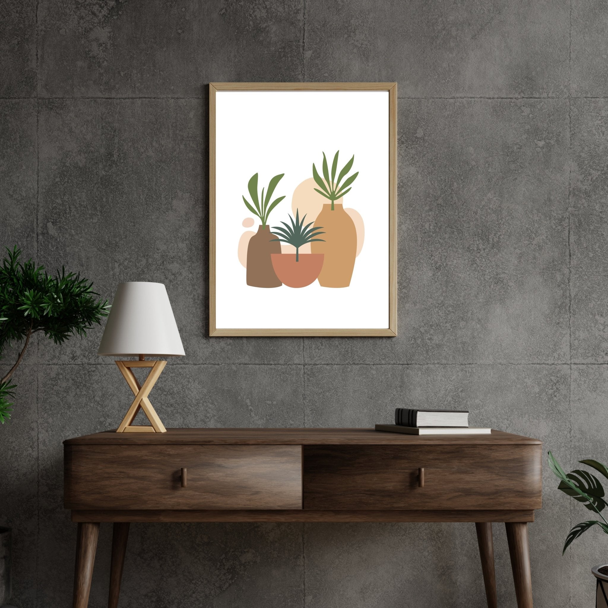 Potted Greens: Minimal Boho Still - Arttivio™