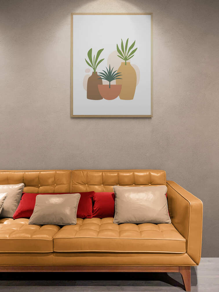 Potted Greens: Minimal Boho Still - Arttivio™