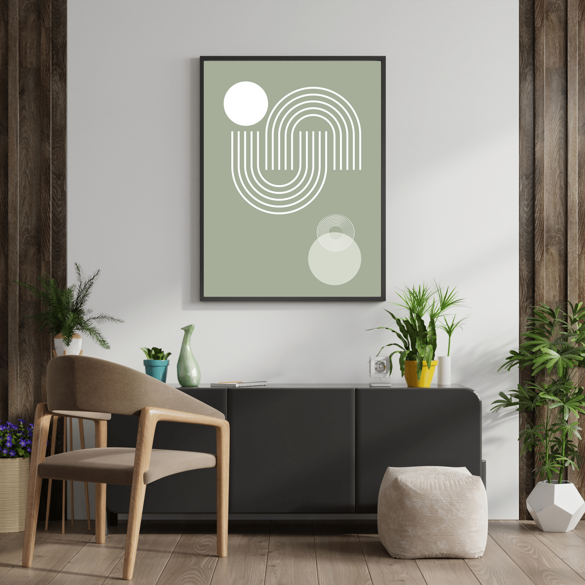Serenity Curve – Neutral Boho Wall Art Print - Arttivio™
