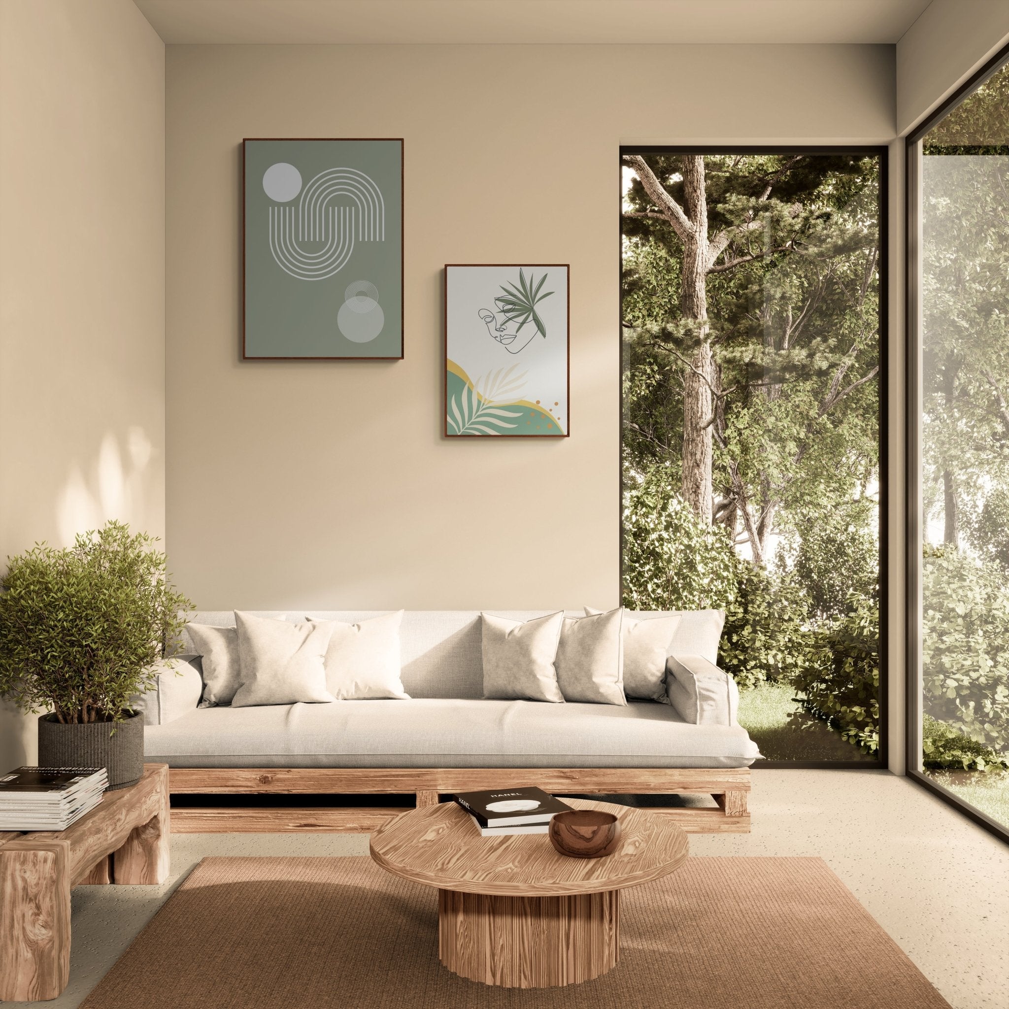 Serenity Curve – Neutral Boho Wall Art Print - Arttivio™