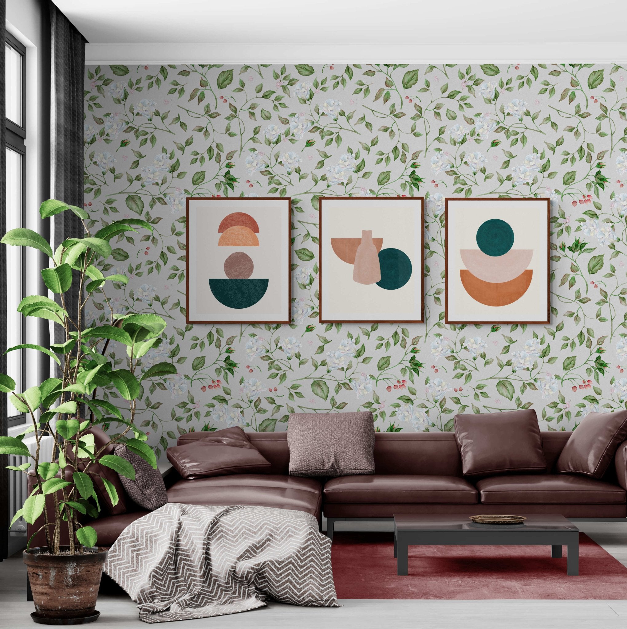 teal - blush - terracotta - geometric - boho - Arttivio™