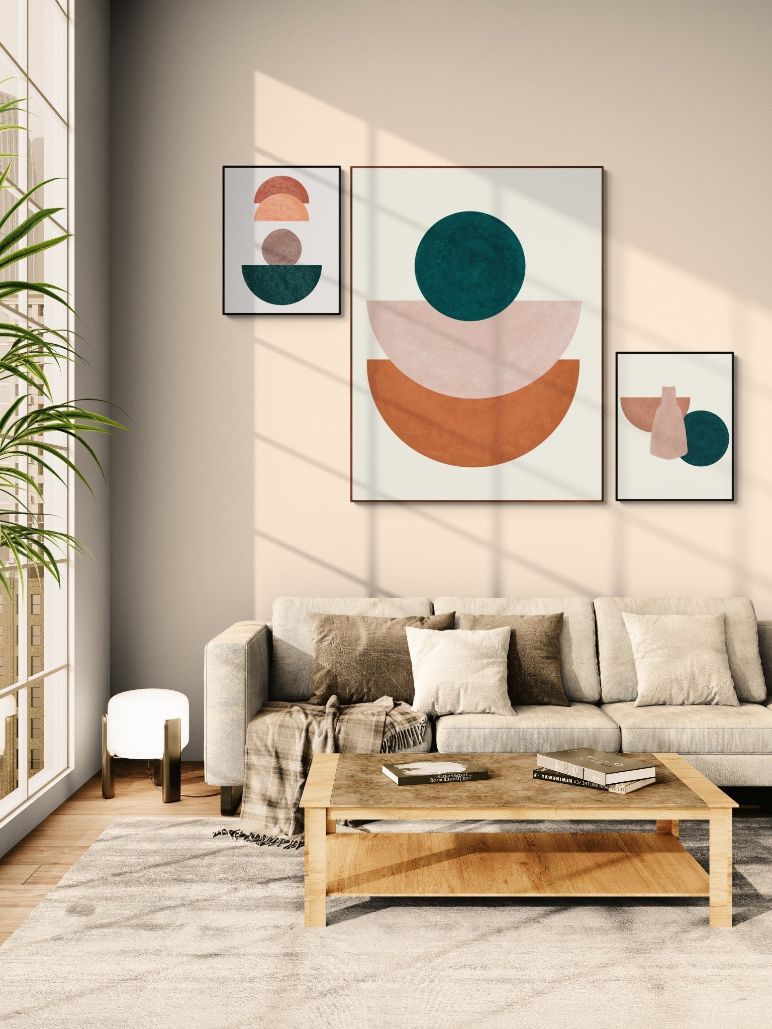 teal - blush - terracotta - geometric - boho - Arttivio™