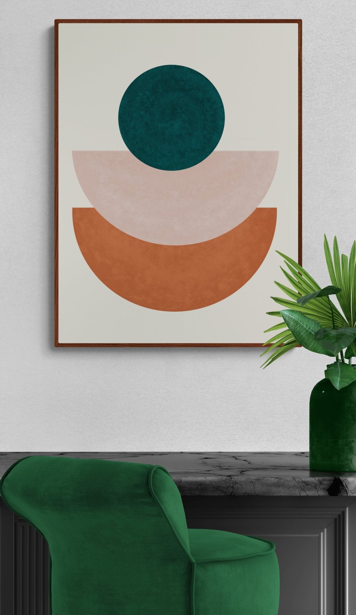teal - blush - terracotta - geometric - boho - Arttivio™
